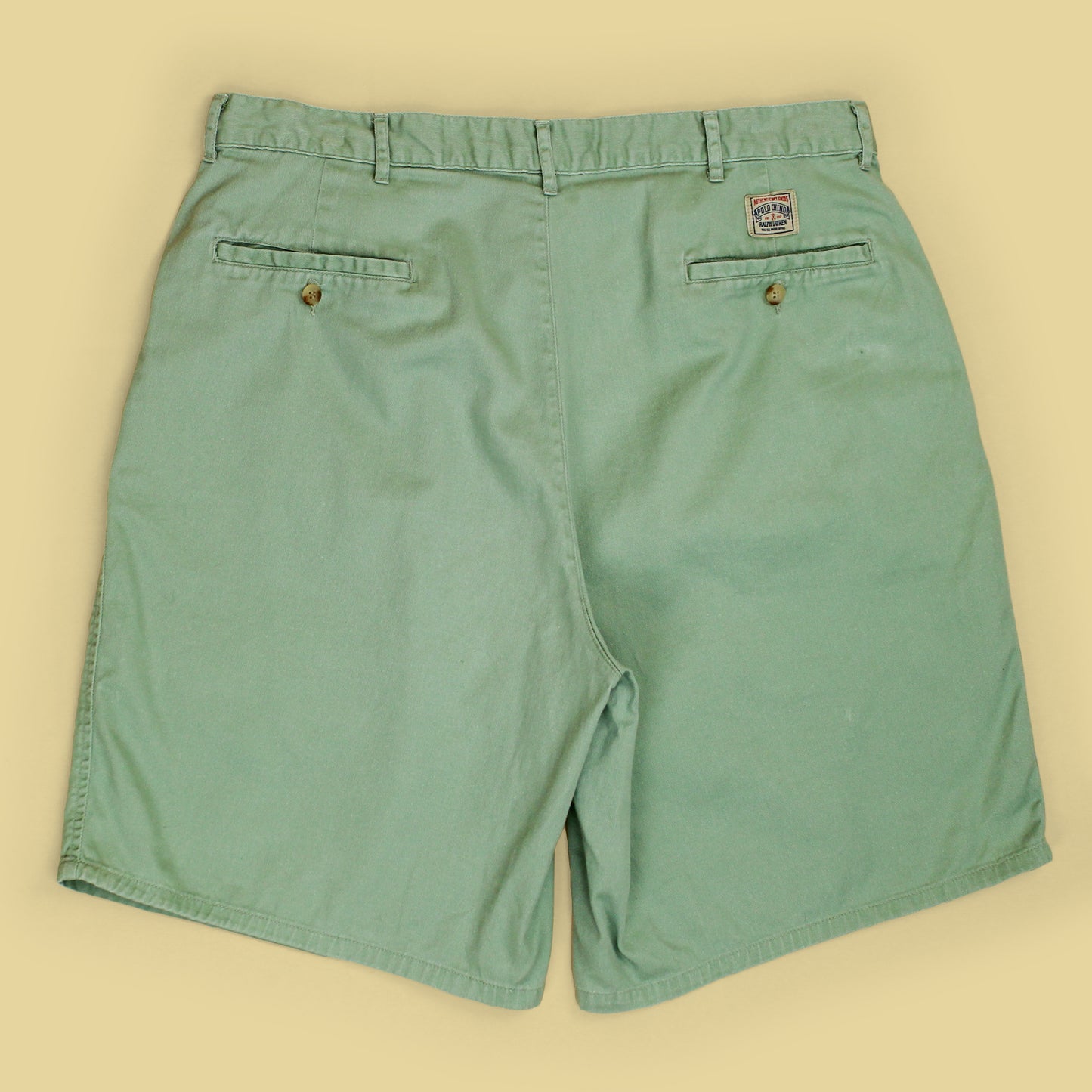Vintage Polo Ralph Lauren Cotton Twill Pleated Tyler Shorts