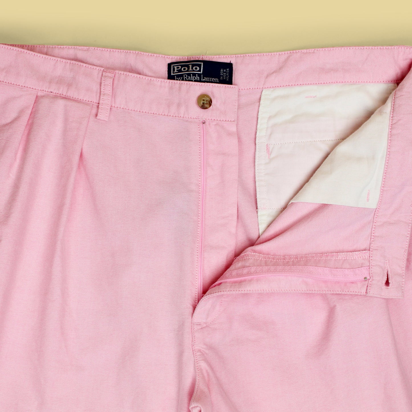 Vintage Polo Ralph Lauren Oxford Cloth Cotton Pleated Tyler Shorts