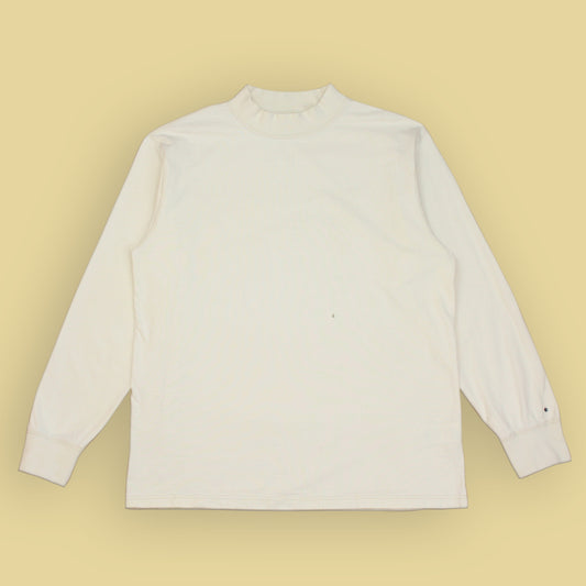 Snow Peak Cotton Jersey Mock Neck Long Sleeve T-Shirt