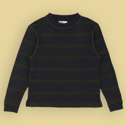 MHL. Margaret Howell Striped Cotton Jersey Wide Crew Matelot T-Shirt