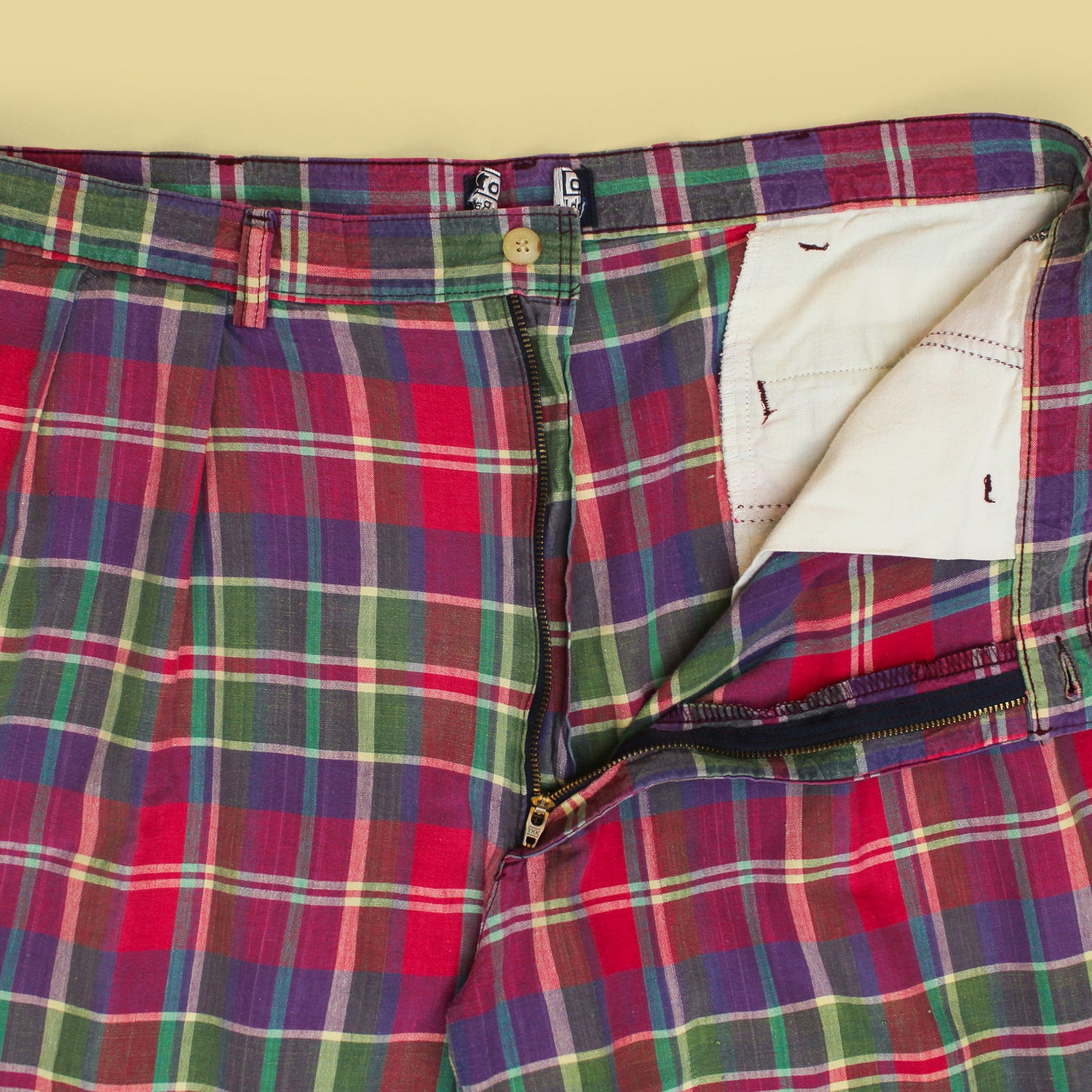 Vintage Polo Ralph Lauren Madras Pleated Tyler Shorts