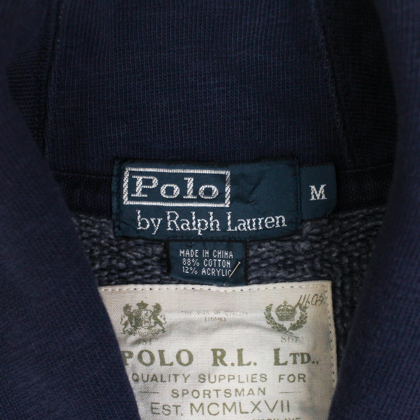 Polo Ralph Lauren Cotton Blend Terry Fleece Shawl Collar Cardigan