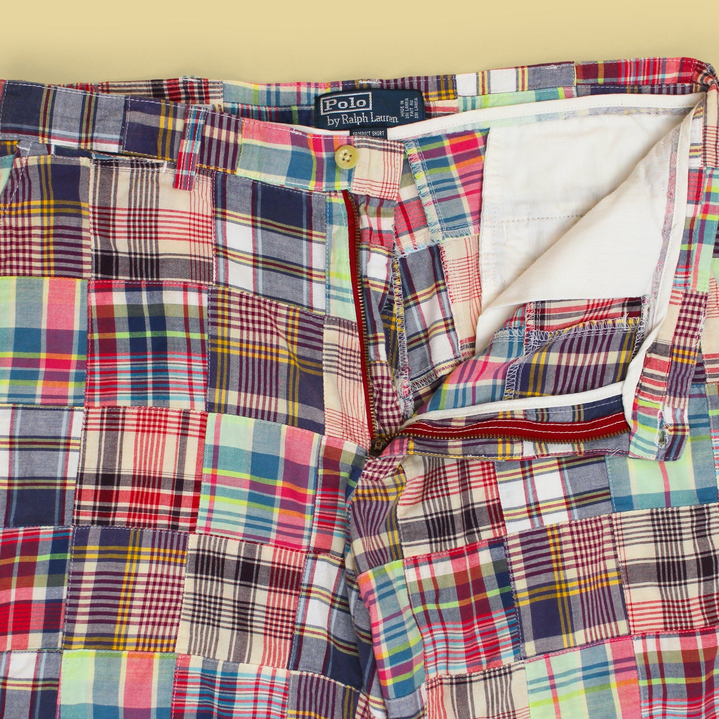 Vintage Polo Ralph Lauren Patchwork Madras Prospect Shorts