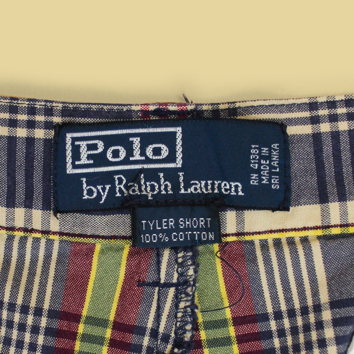 Vintage Polo Ralph Lauren Plaid Cotton Tyler Shorts