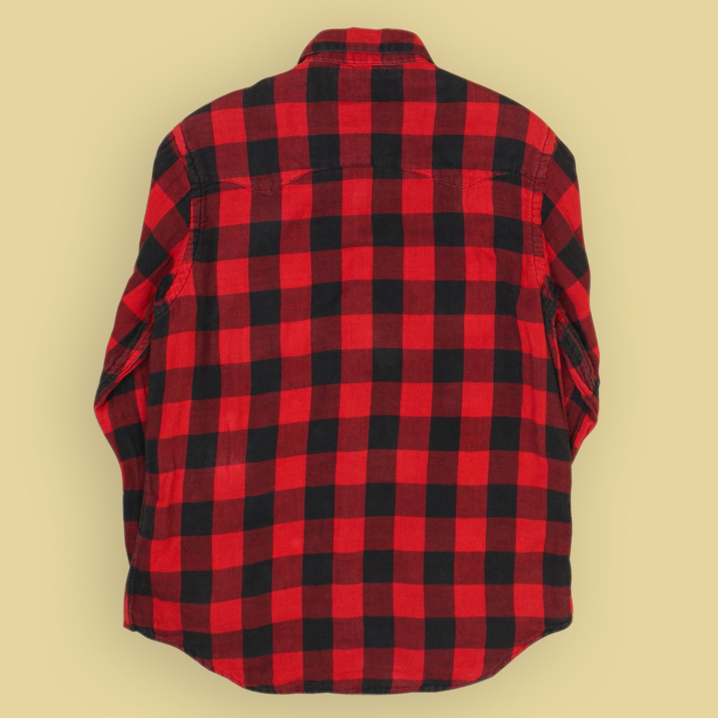 Polo Country Plaid Double Layer Gauze Flannel Pearl Snap Western Shirt