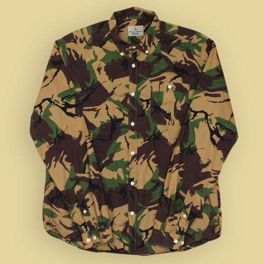 Barbour Beacon Brand Camo Cotton Button-Down Shirt