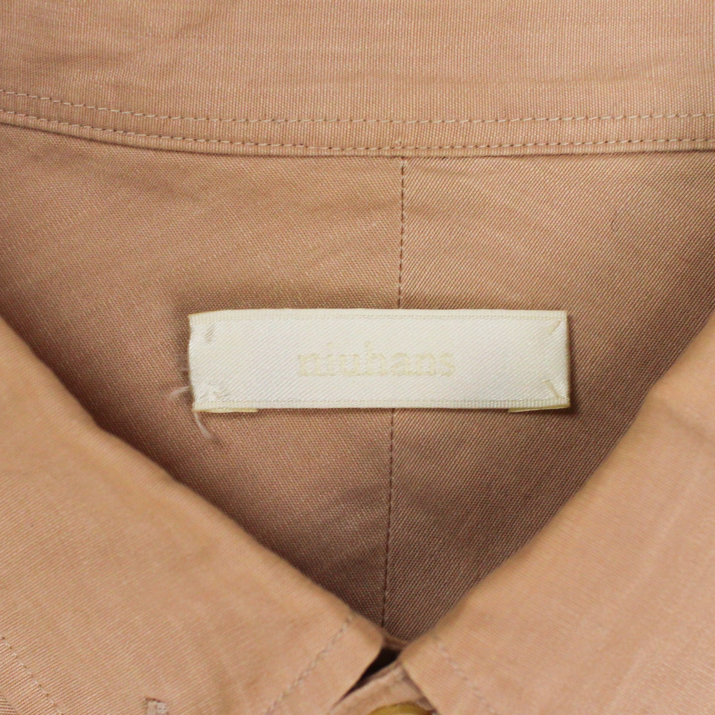 Niuhans Natural Dye Cotton Button-Down Shirt