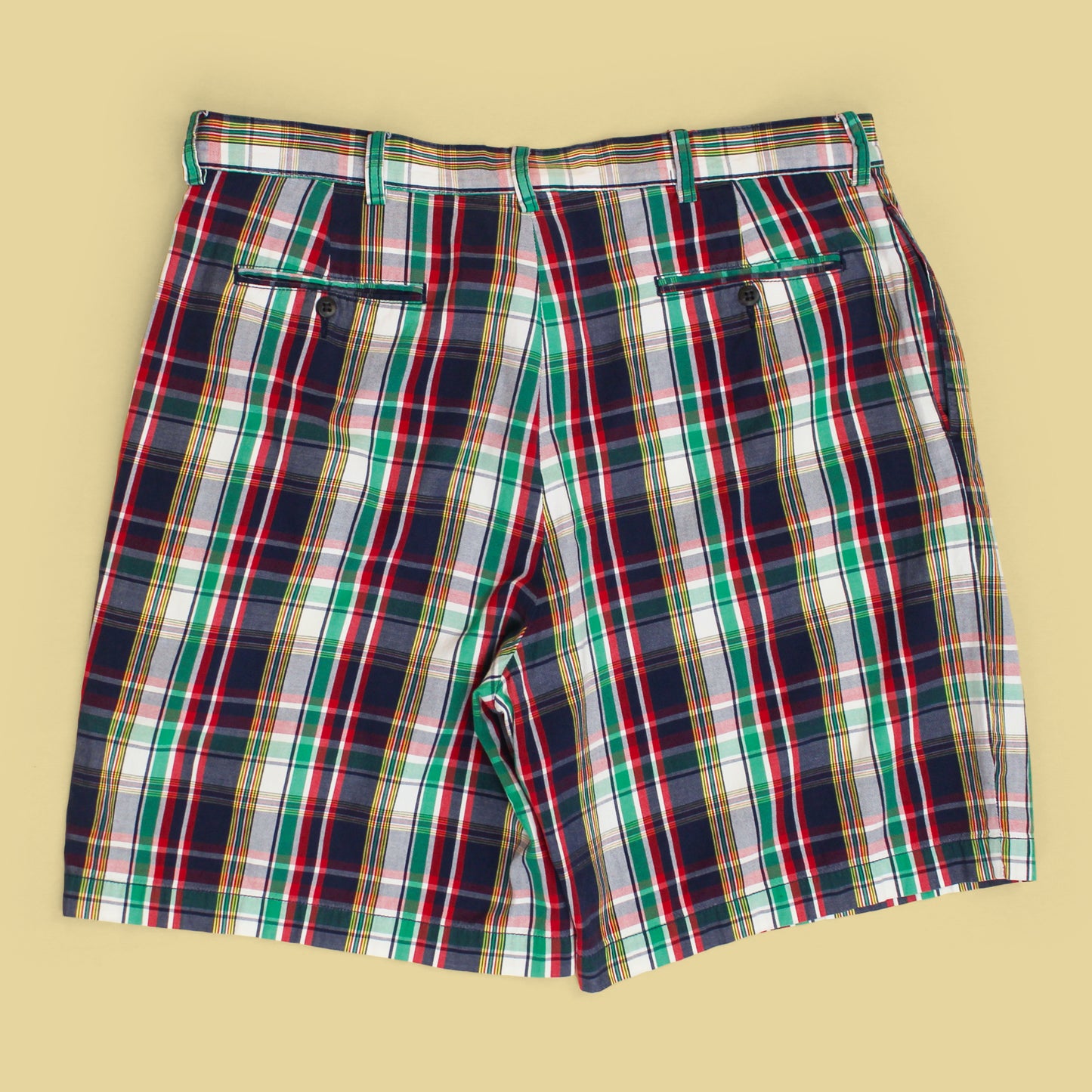 Vintage Polo Ralph Lauren Plaid Cotton Pleated Tyler Shorts