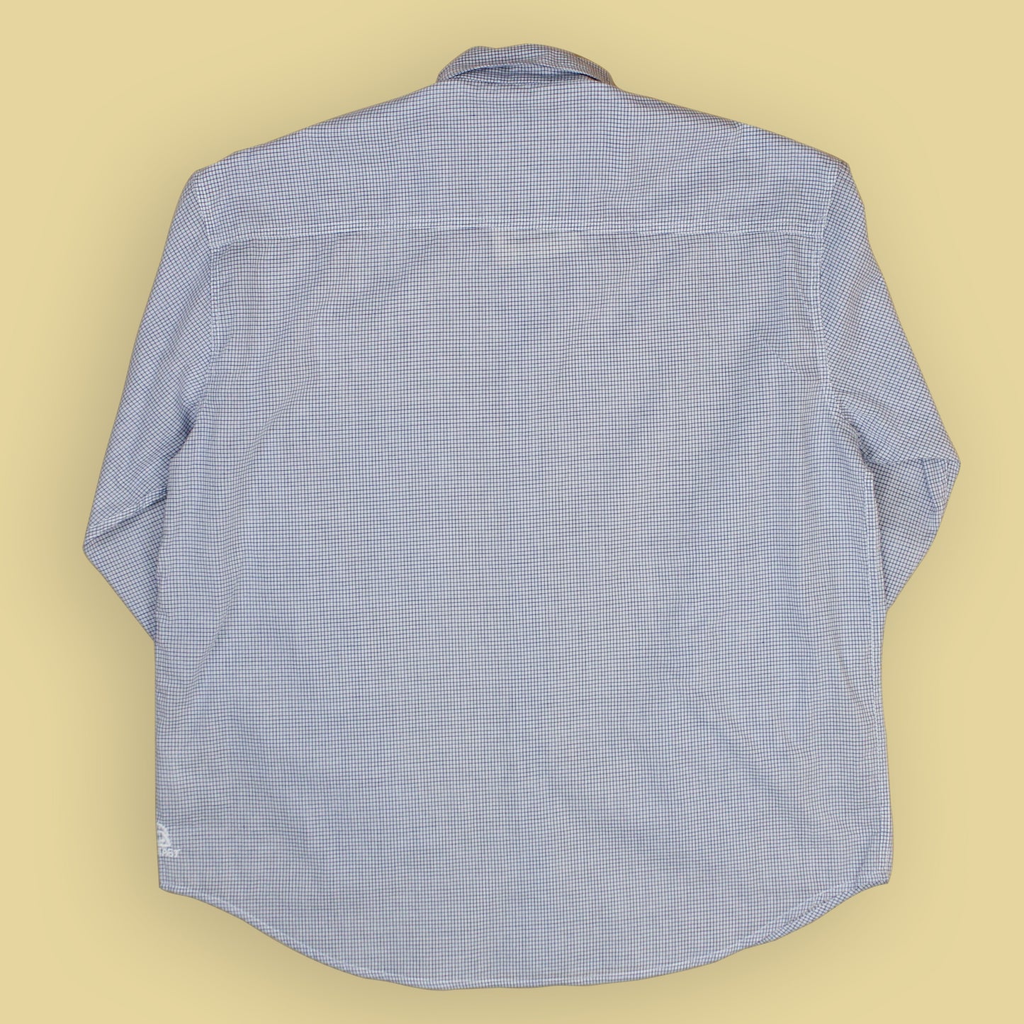 18 East Indigo Grid Check Cotton Chestnut Button-Down Shirt