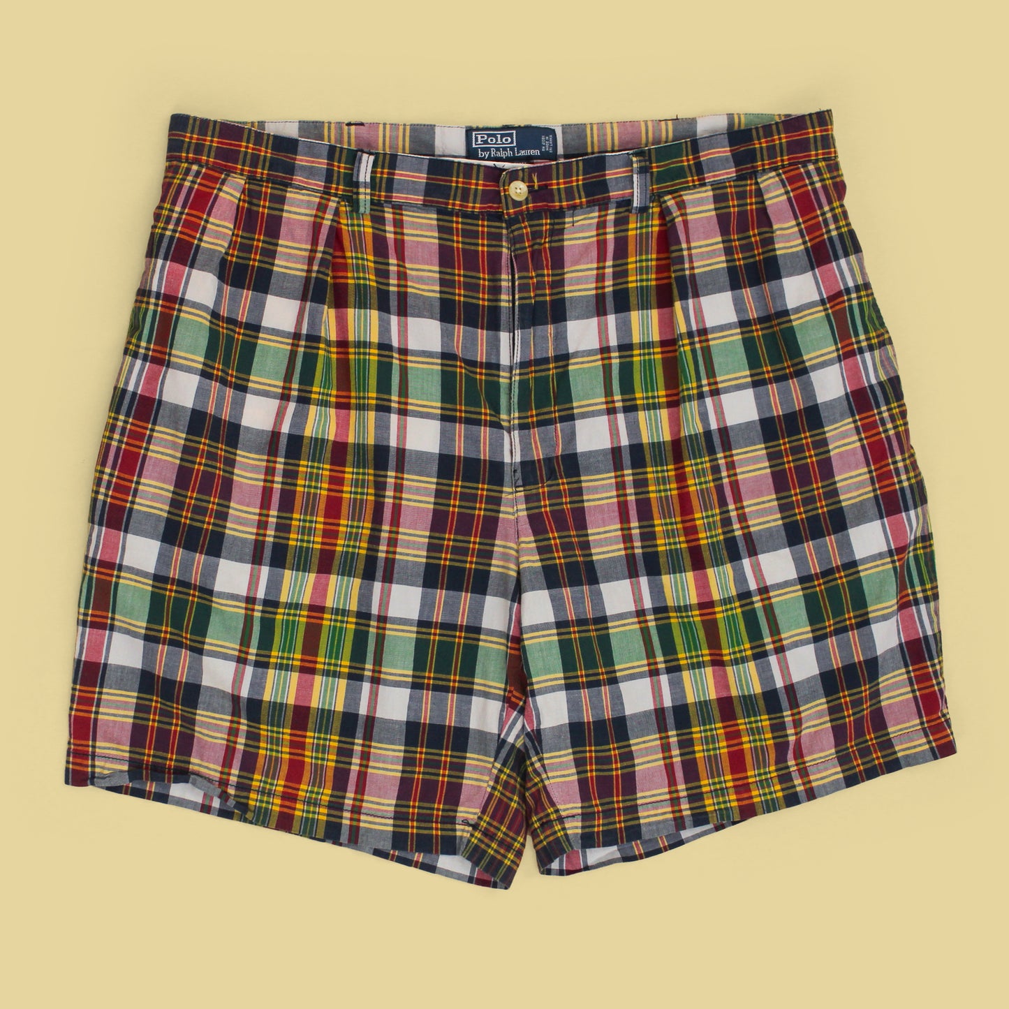 Vintage Polo Ralph Lauren Madras Pleated Tyler Shorts