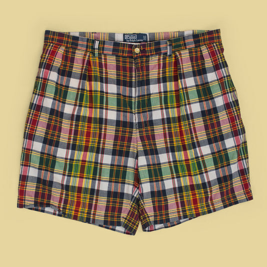 Vintage Polo Ralph Lauren Madras Pleated Tyler Shorts