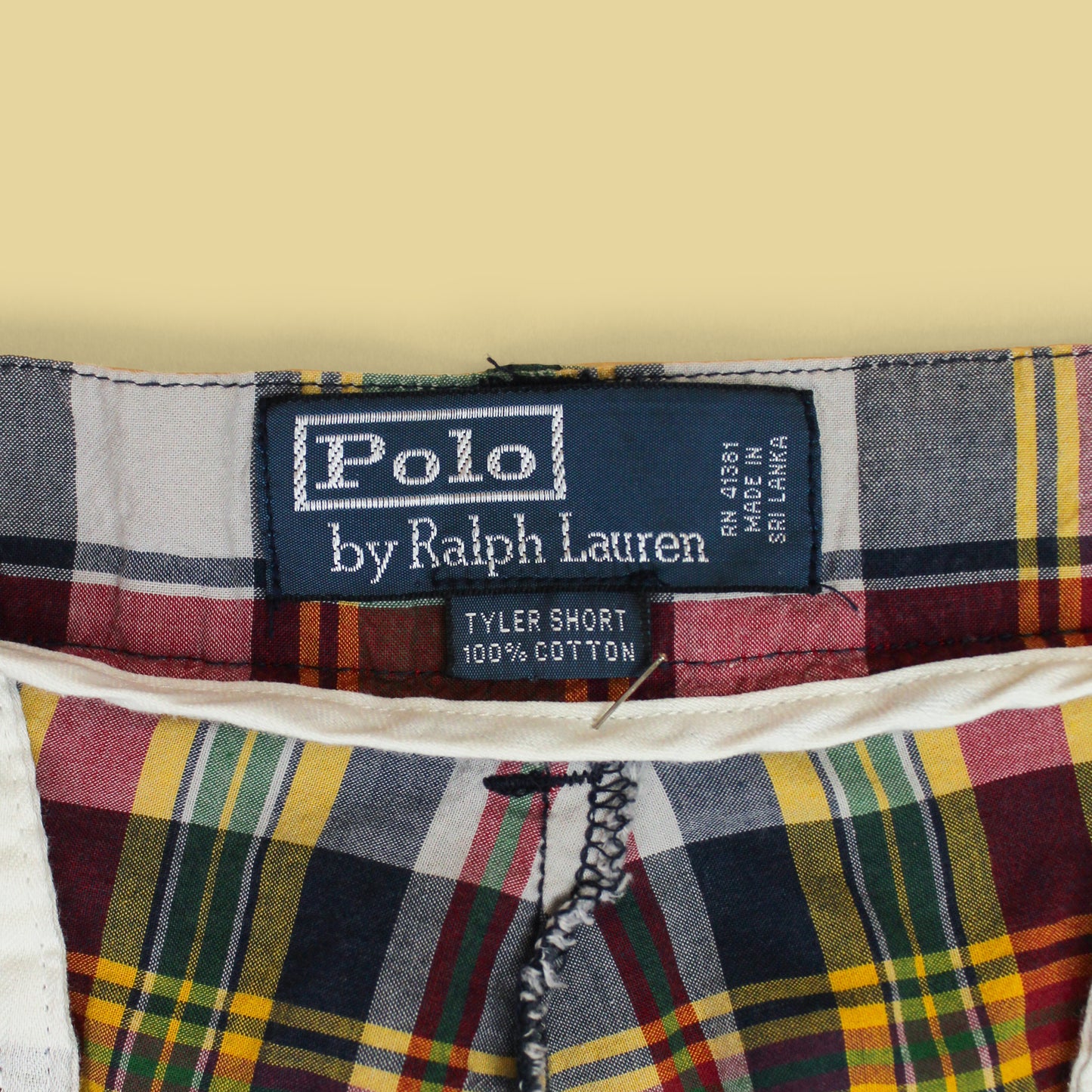 Vintage Polo Ralph Lauren Madras Pleated Tyler Shorts