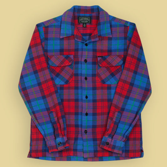 Polo Country Plaid Cotton Flannel Loop Collar Shirt