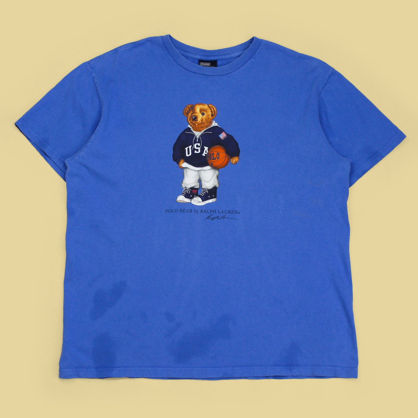 Vintage Polo Ralph Lauren Basketball Bear Graphic T-Shirt