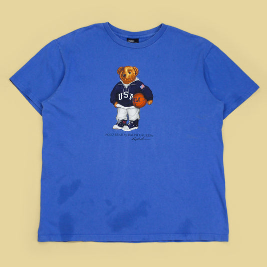 Vintage Polo Ralph Lauren Basketball Bear Graphic T-Shirt