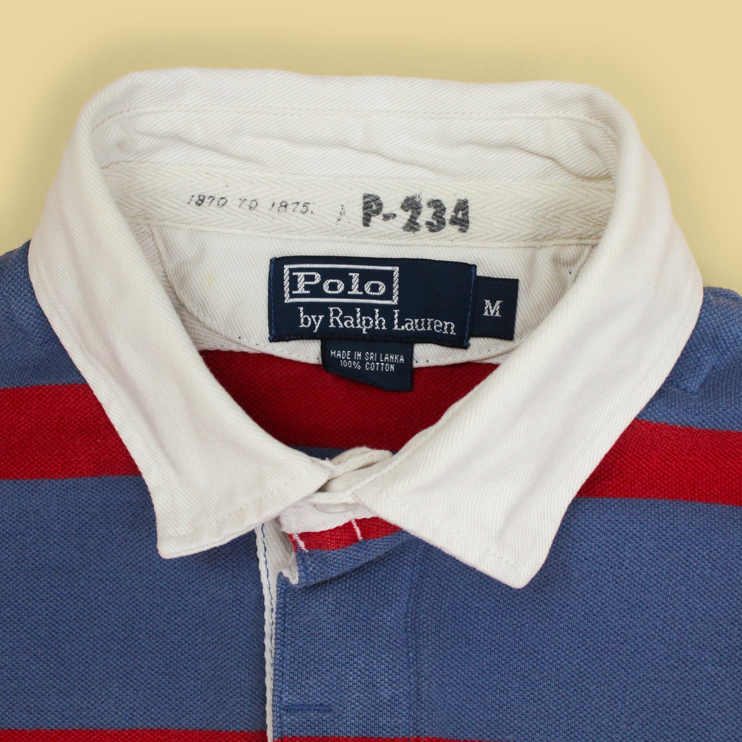 Polo Ralph Lauren Striped Pique Knit Cotton Rugby Polo Shirt