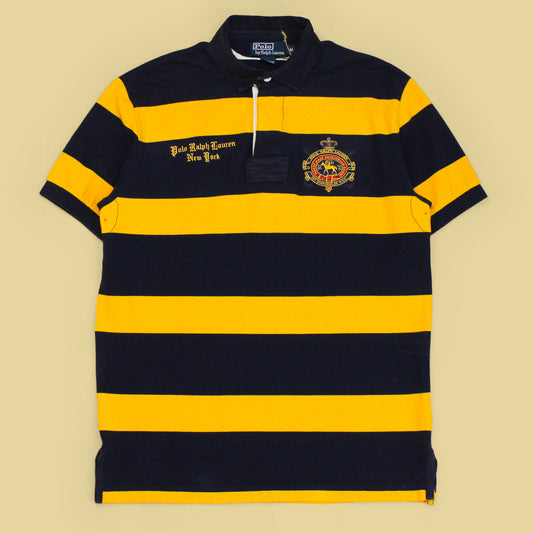 Polo Ralph Lauren Equestrian Crest Pique Knit Cotton Rugby Polo Shirt