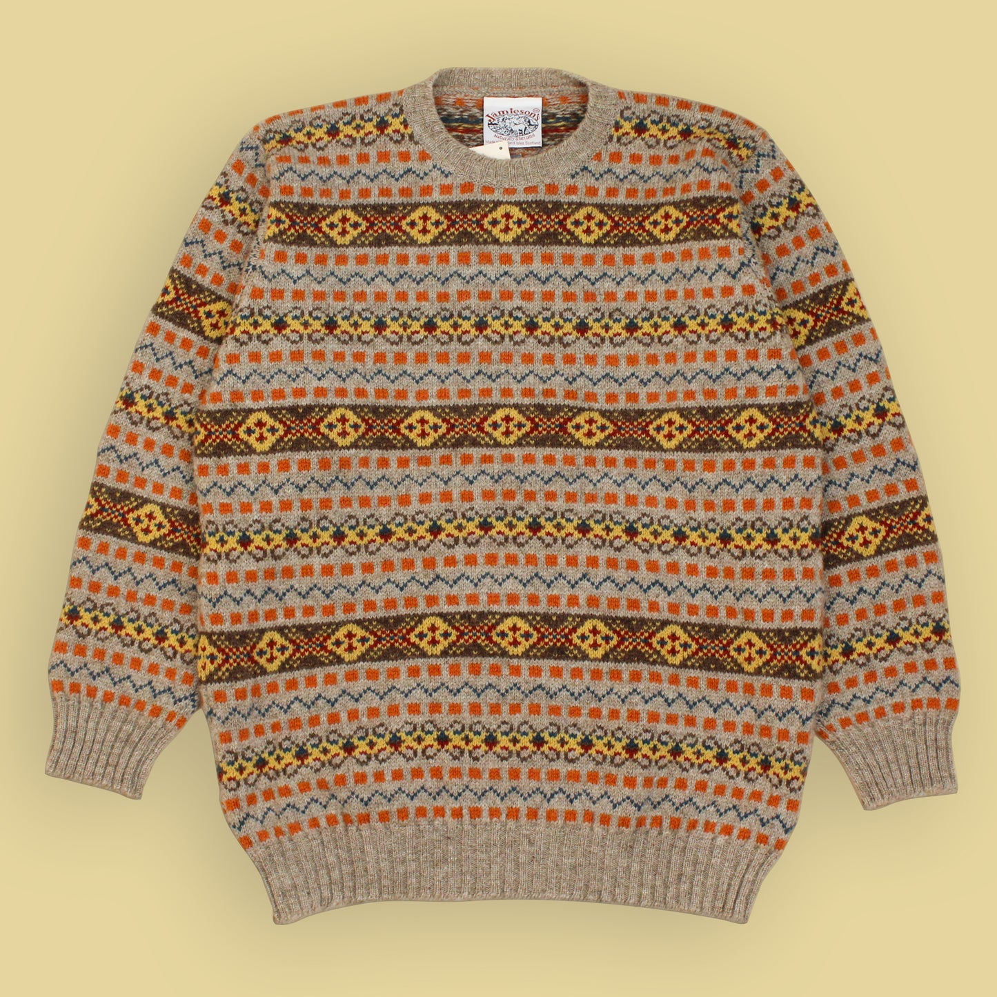Jamieson's Fair Isle Shetland Wool Crewneck Sweater
