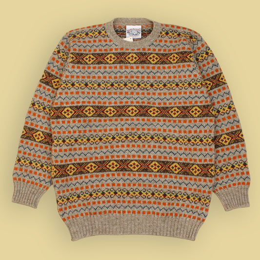 Jamieson's Fair Isle Shetland Wool Crewneck Sweater