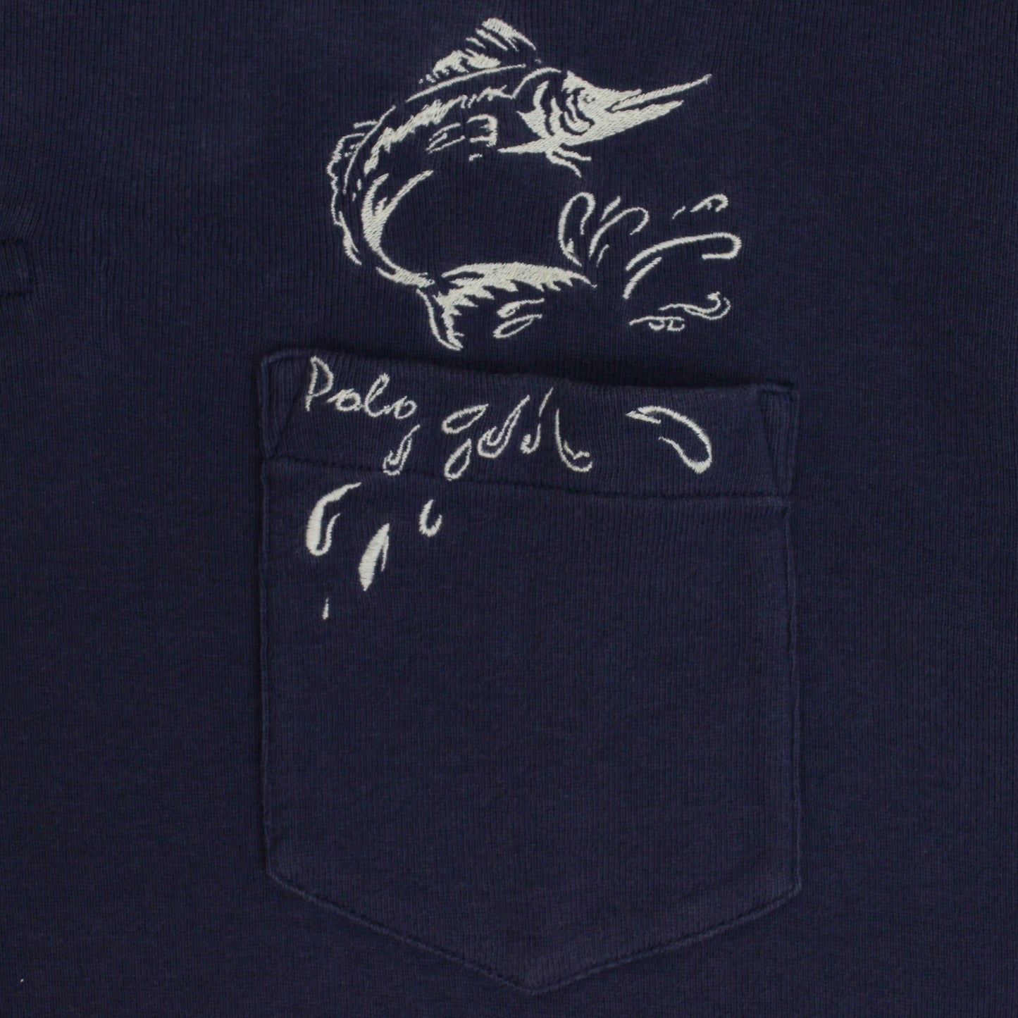 Polo Ralph Lauren Marlin Fishing Embroidered Jersey Cotton Polo Shirt