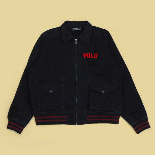 Vintage Polo Ralph Lauren Felt Logo Mechanics Jacket