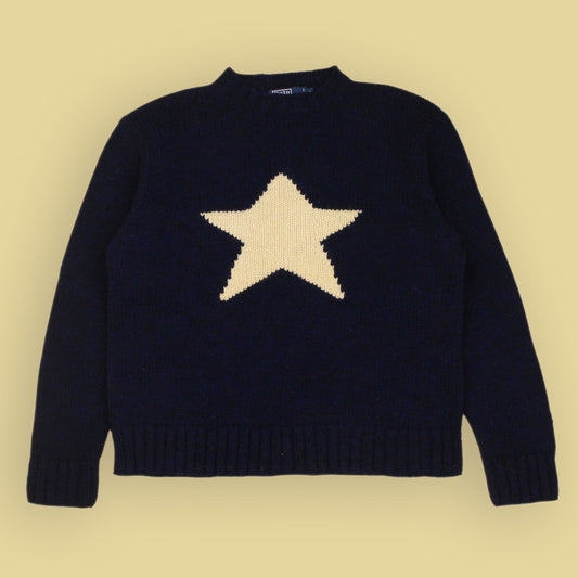 Polo Ralph Lauren Star Hand-Knit Wool Sweater