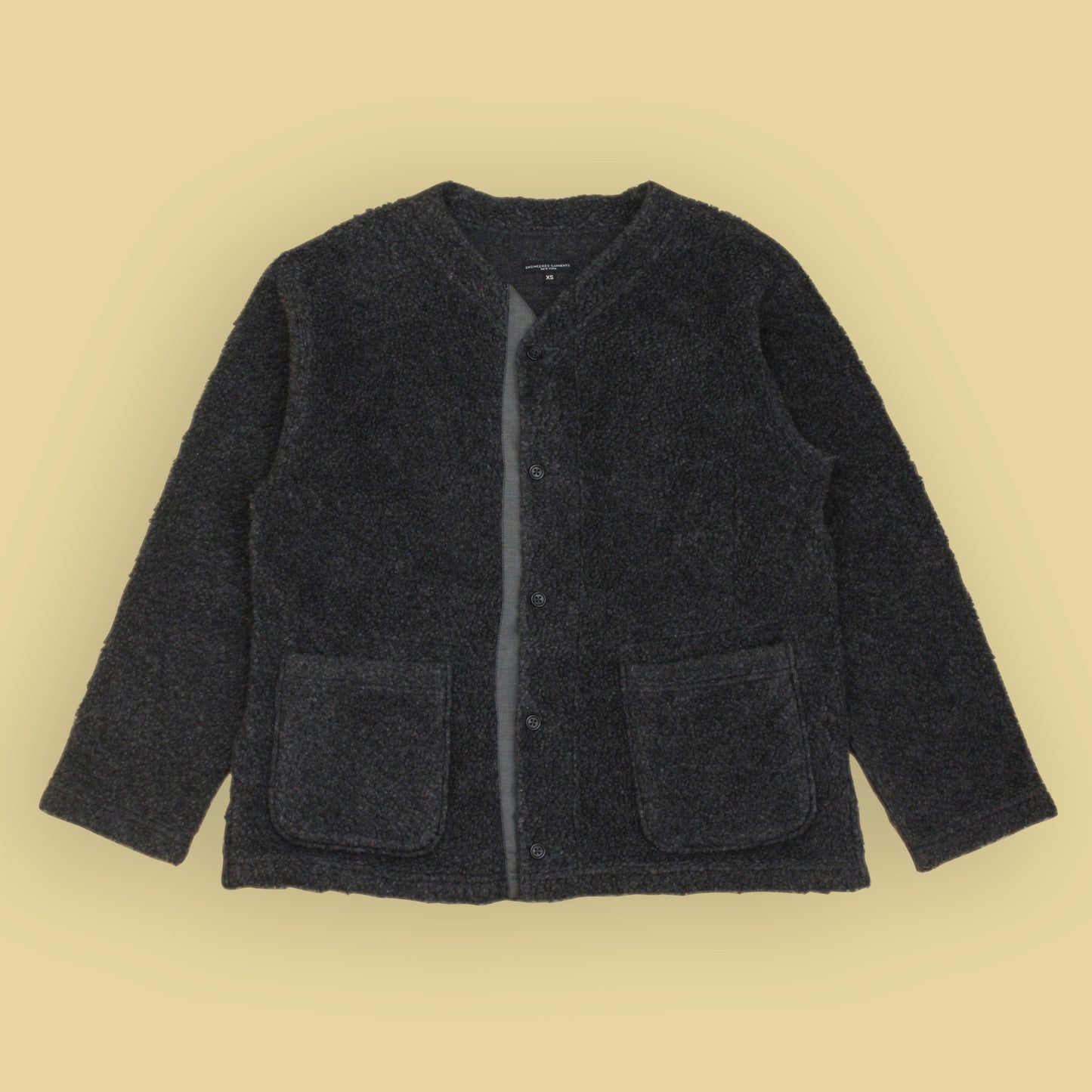 Engineered Garments Wool Blend High-Pile Fleece Cardigan