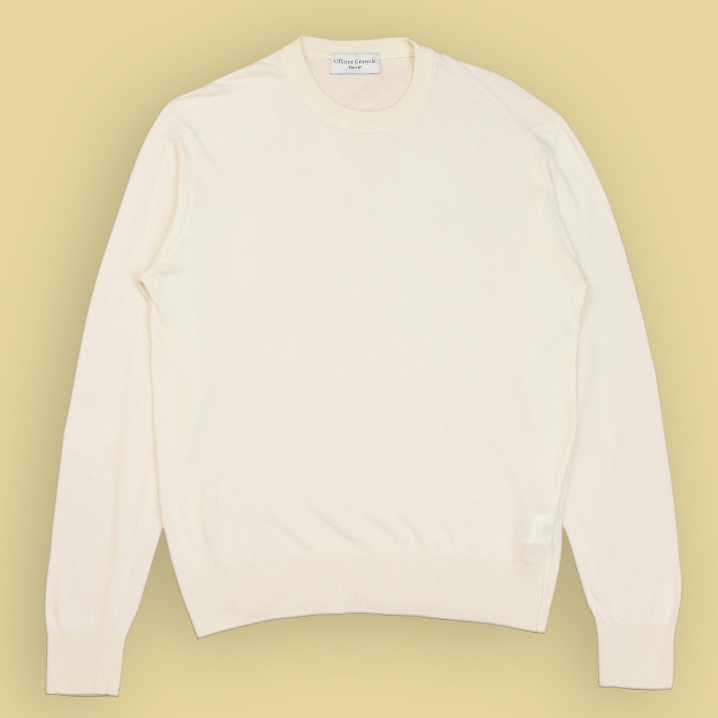 Officine Generale Cotton Lyocell Blend Crewneck Sweater