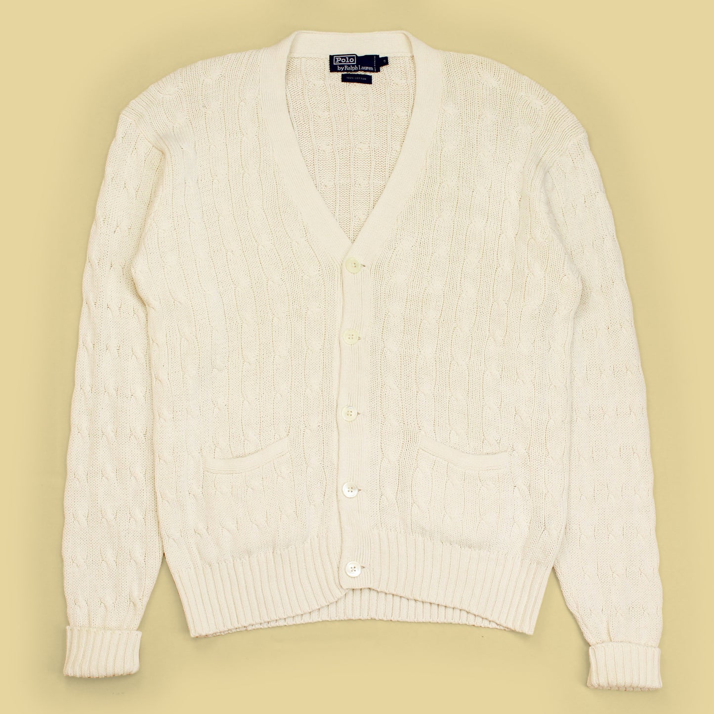 Vintage Polo Ralph Lauren Cable Knit Cotton Cardigan