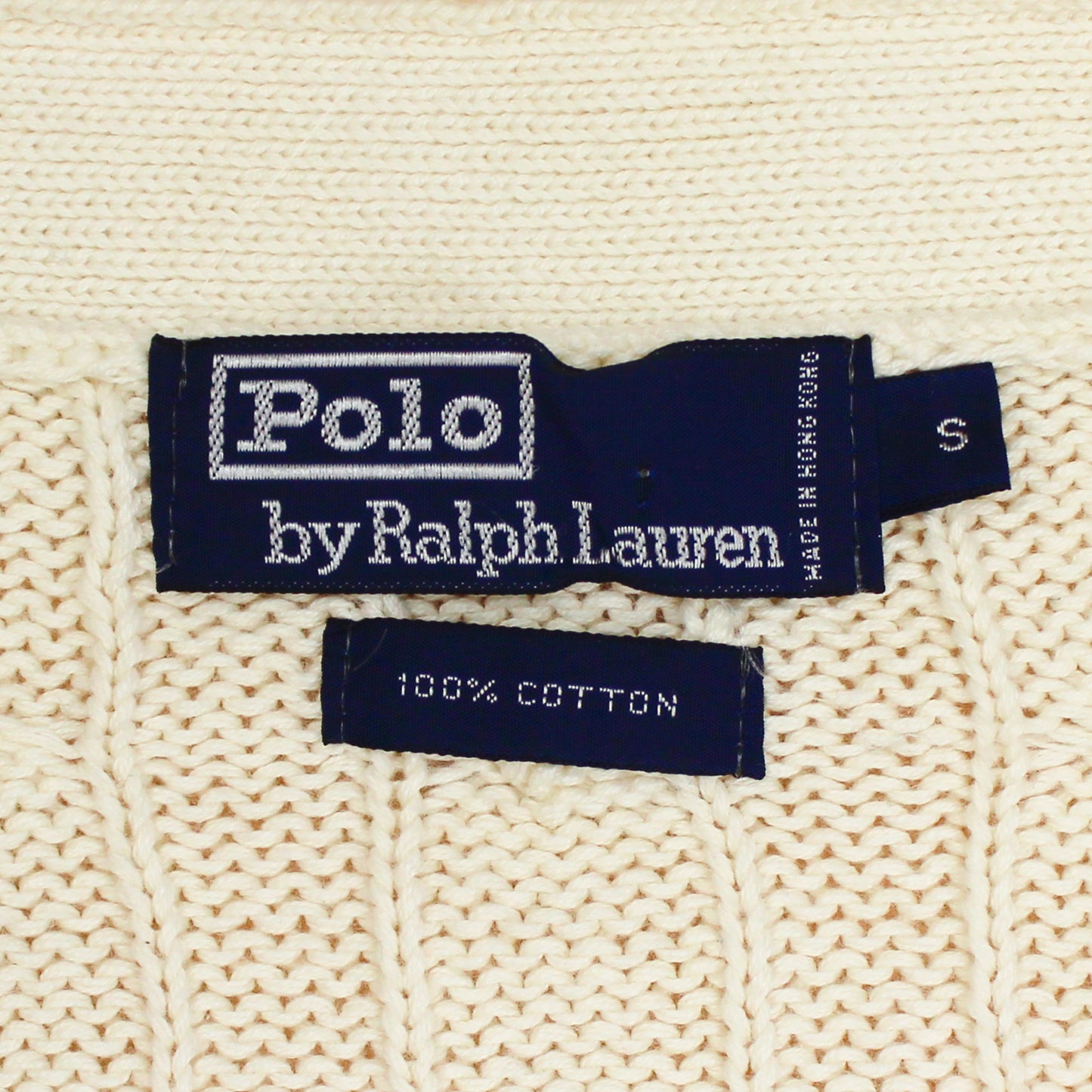 Vintage Polo Ralph Lauren Cable Knit Cotton Cardigan
