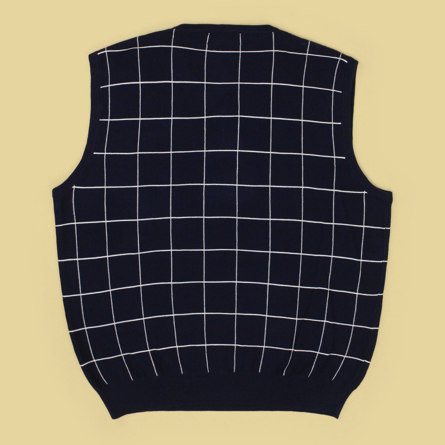 Vintage Polo Ralph Lauren Windowpane Cotton Silk Sweater Vest