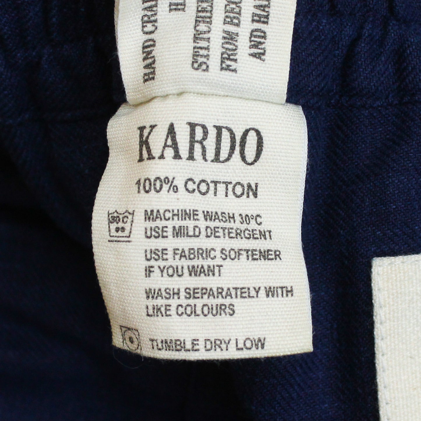 Kardo Indigo-Dyed Cotton Drawstring Waist Roy Pants