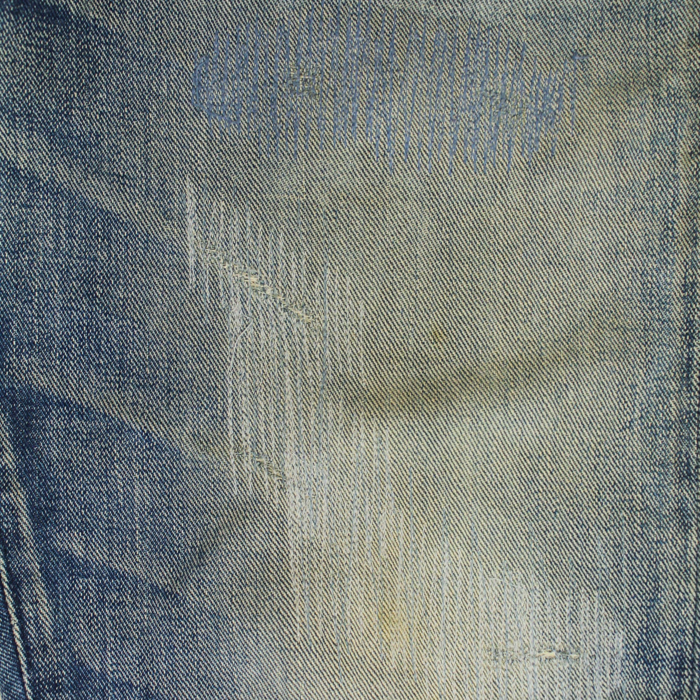 RRL Distressed/Repaired Folsom Wash Selvedge Slim Fit Jeans