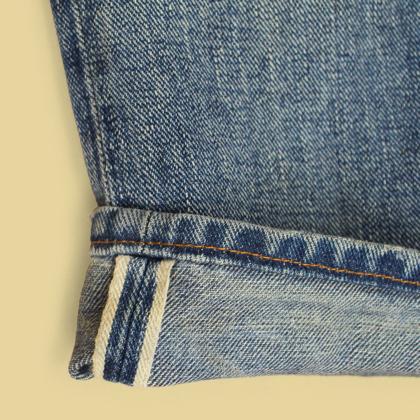 RRL Distressed/Repaired Folsom Wash Selvedge Slim Fit Jeans