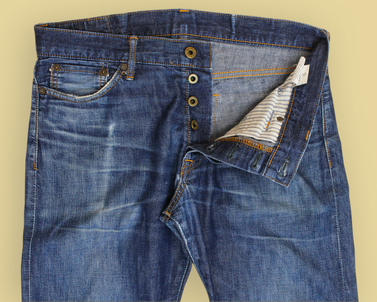 Japan Blue Jeans JB0414 Faded 10.5oz. Selvedge Denim Tapered Jeans