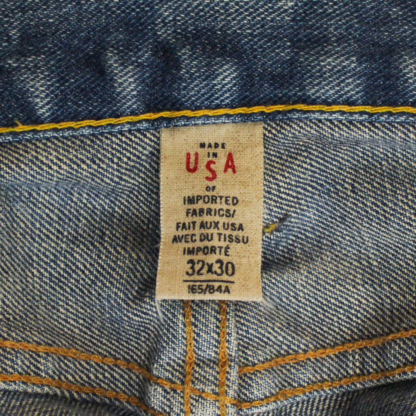 RRL Distressed/Repaired Folsom Wash Selvedge Slim Fit Jeans