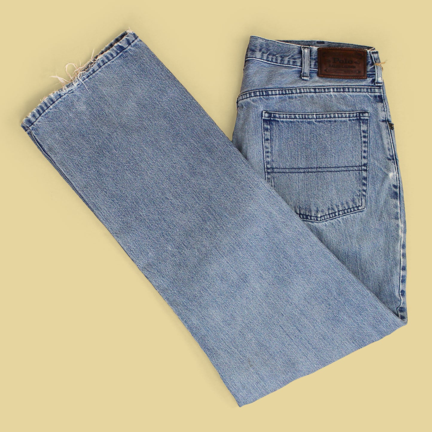 Polo Ralph Lauren Faded Stonewash Denim Straight Leg Jeans