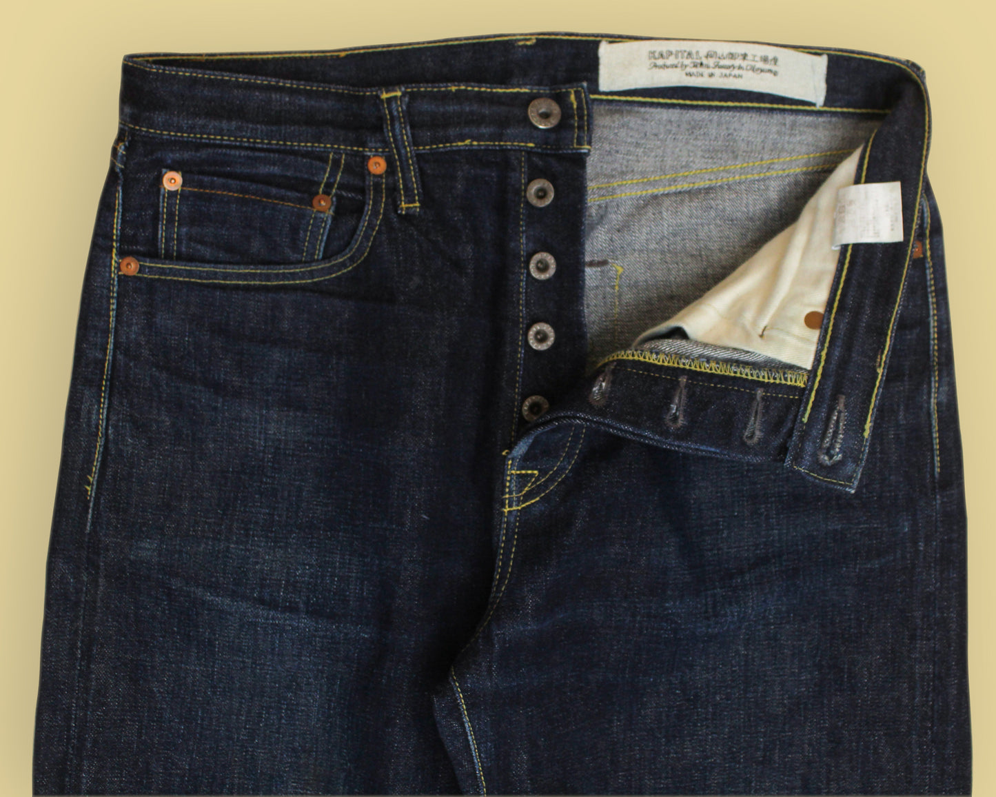 Kapital SLP019 14oz Indigo Selvedge Denim Monkey Cisco 5P Jeans