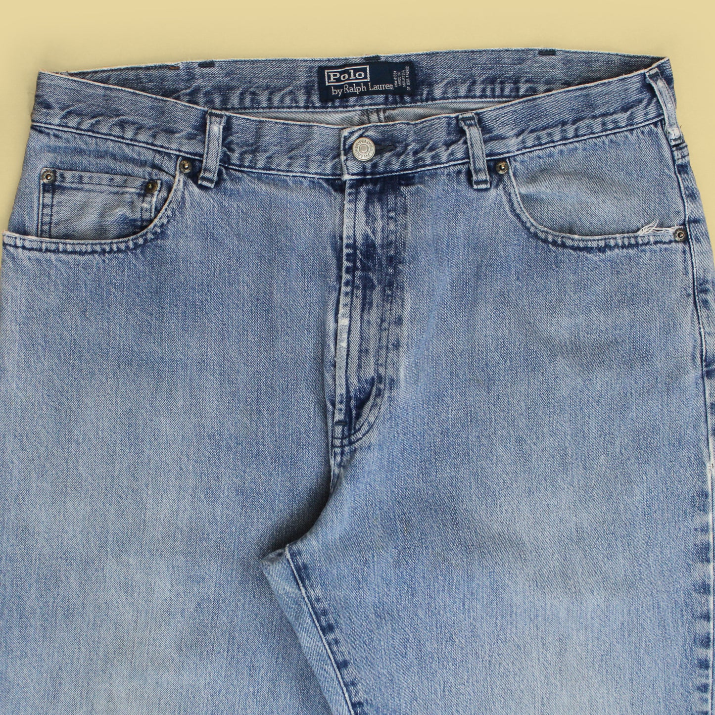 Polo Ralph Lauren Faded Stonewash Denim Straight Leg Jeans