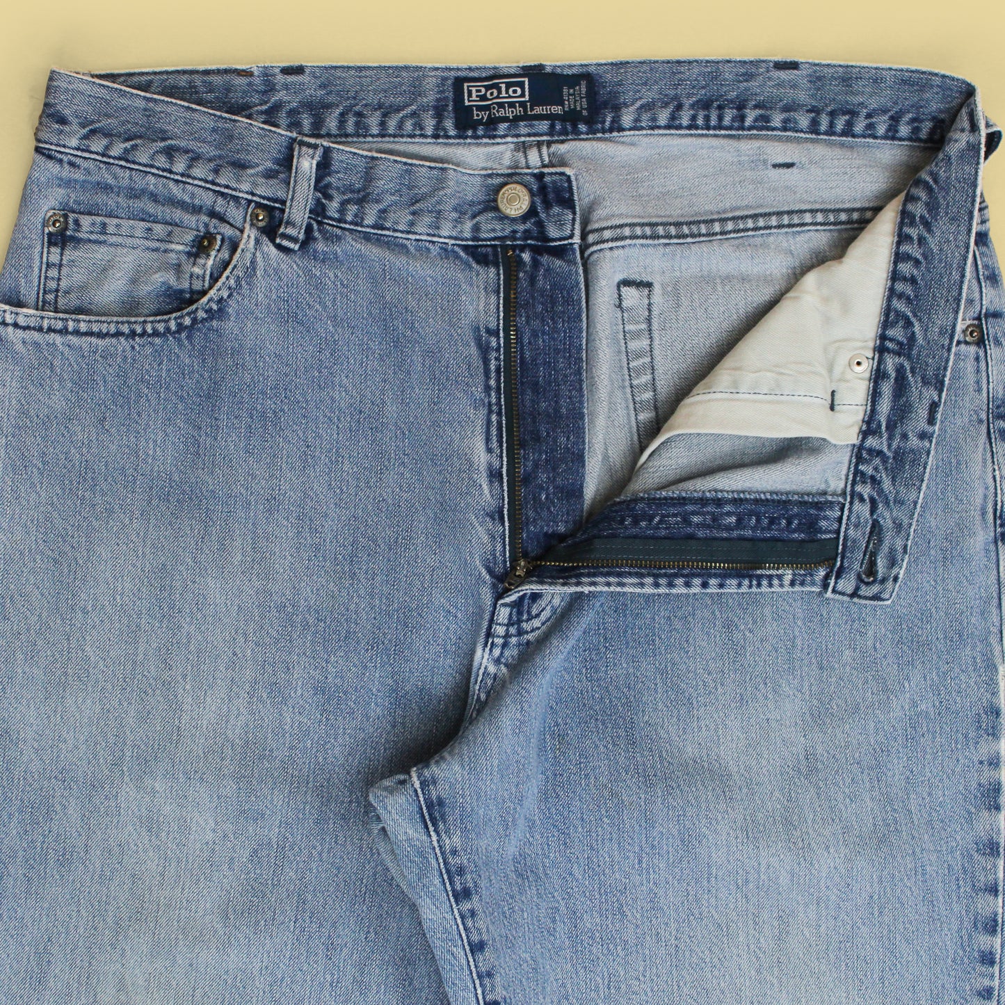 Polo Ralph Lauren Faded Stonewash Denim Straight Leg Jeans