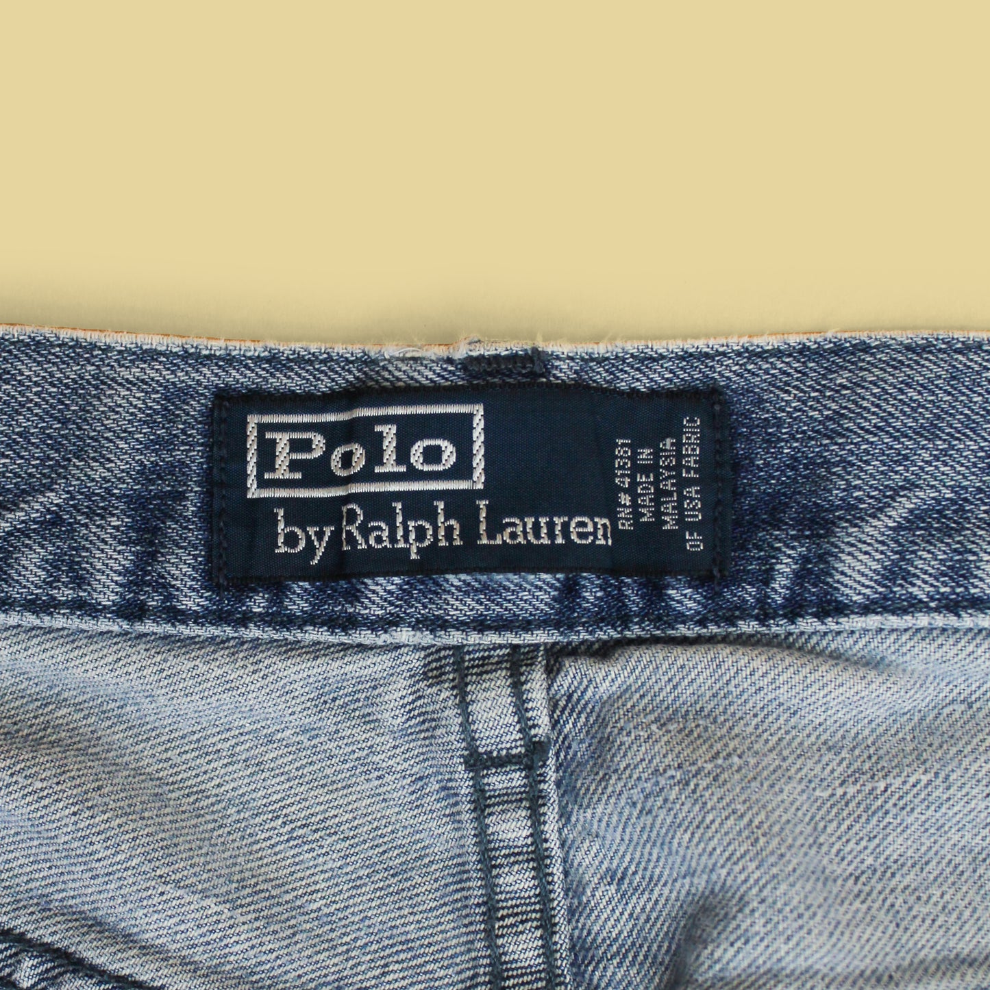 Polo Ralph Lauren Faded Stonewash Denim Straight Leg Jeans