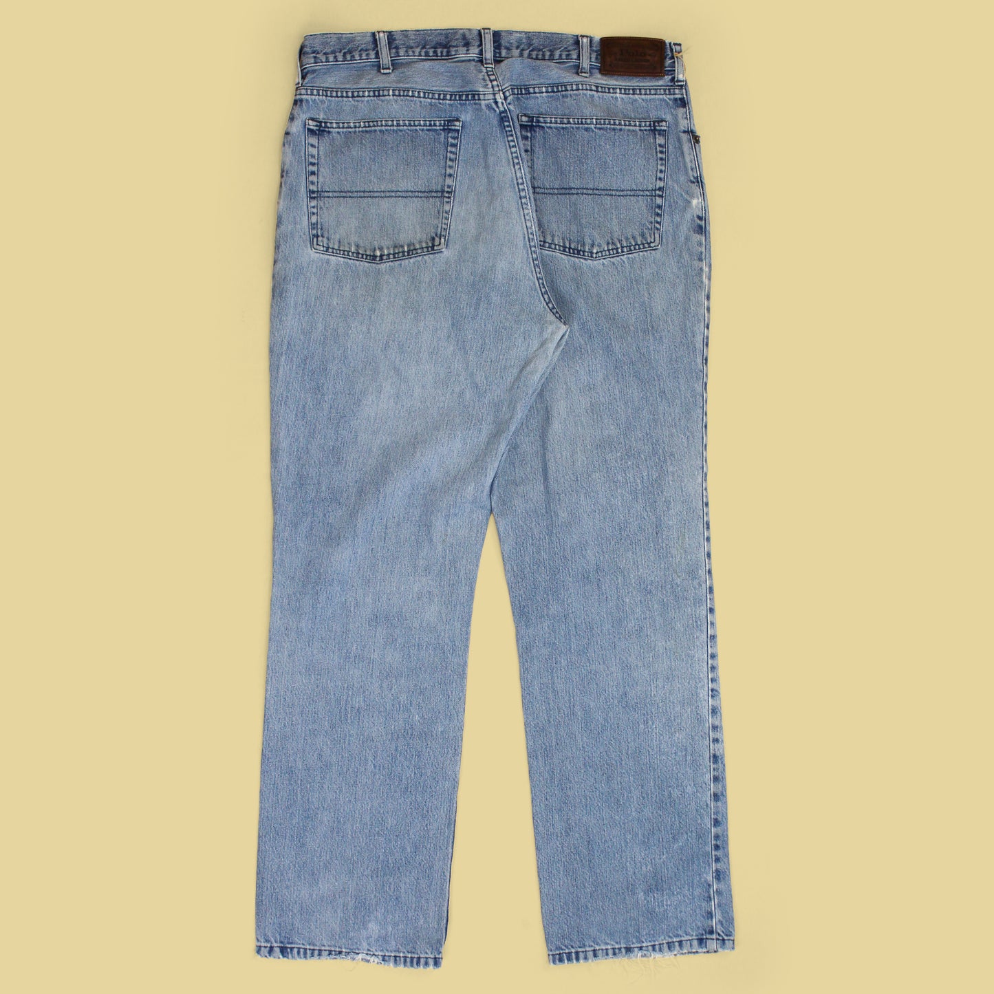 Polo Ralph Lauren Faded Stonewash Denim Straight Leg Jeans