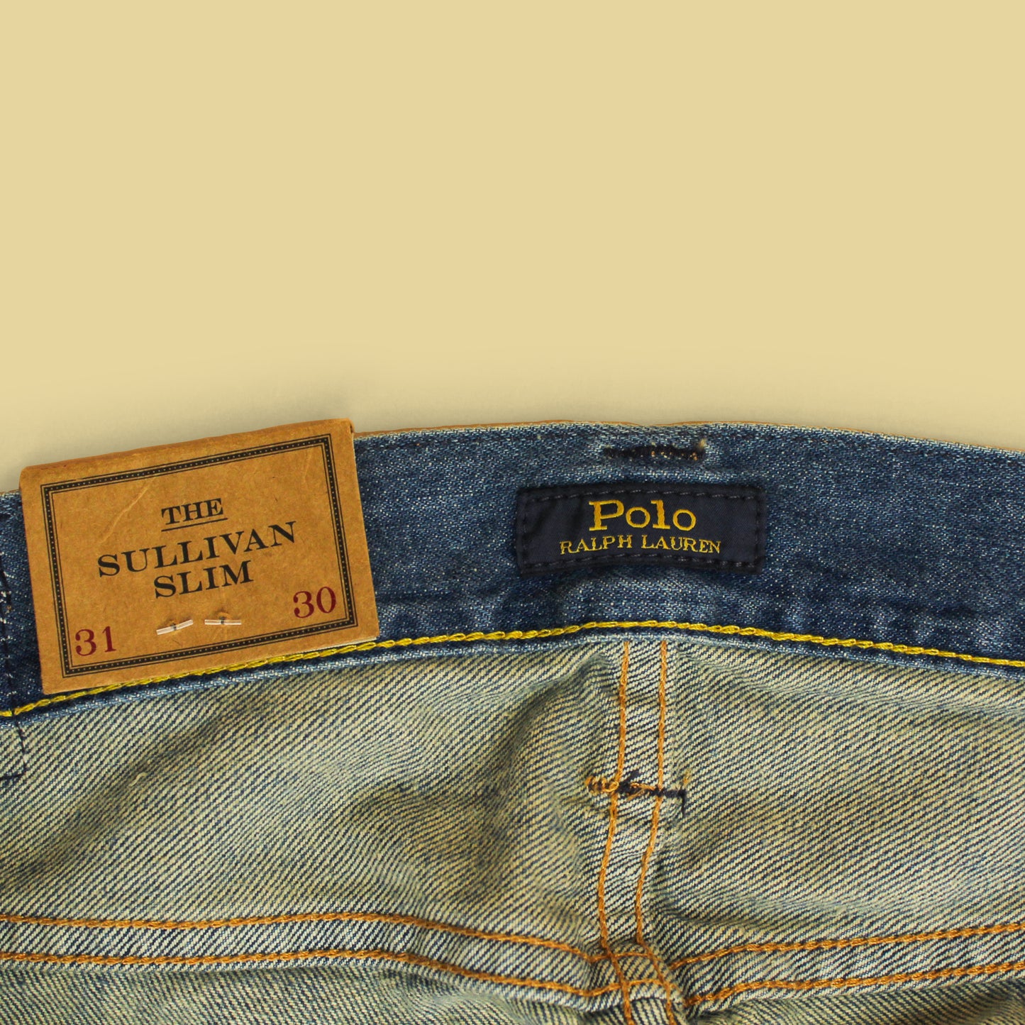 Polo Ralph Lauren Patchwork Repaired Denim Sullivan Slim Jeans
