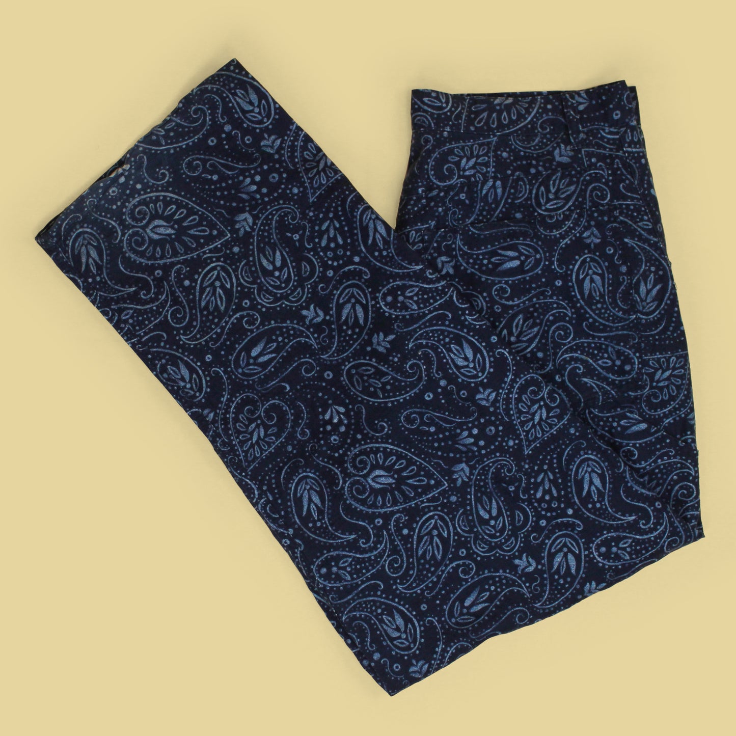 Vintage Polo Ralph Lauren Paisley Print Cotton Linen Utility Pants