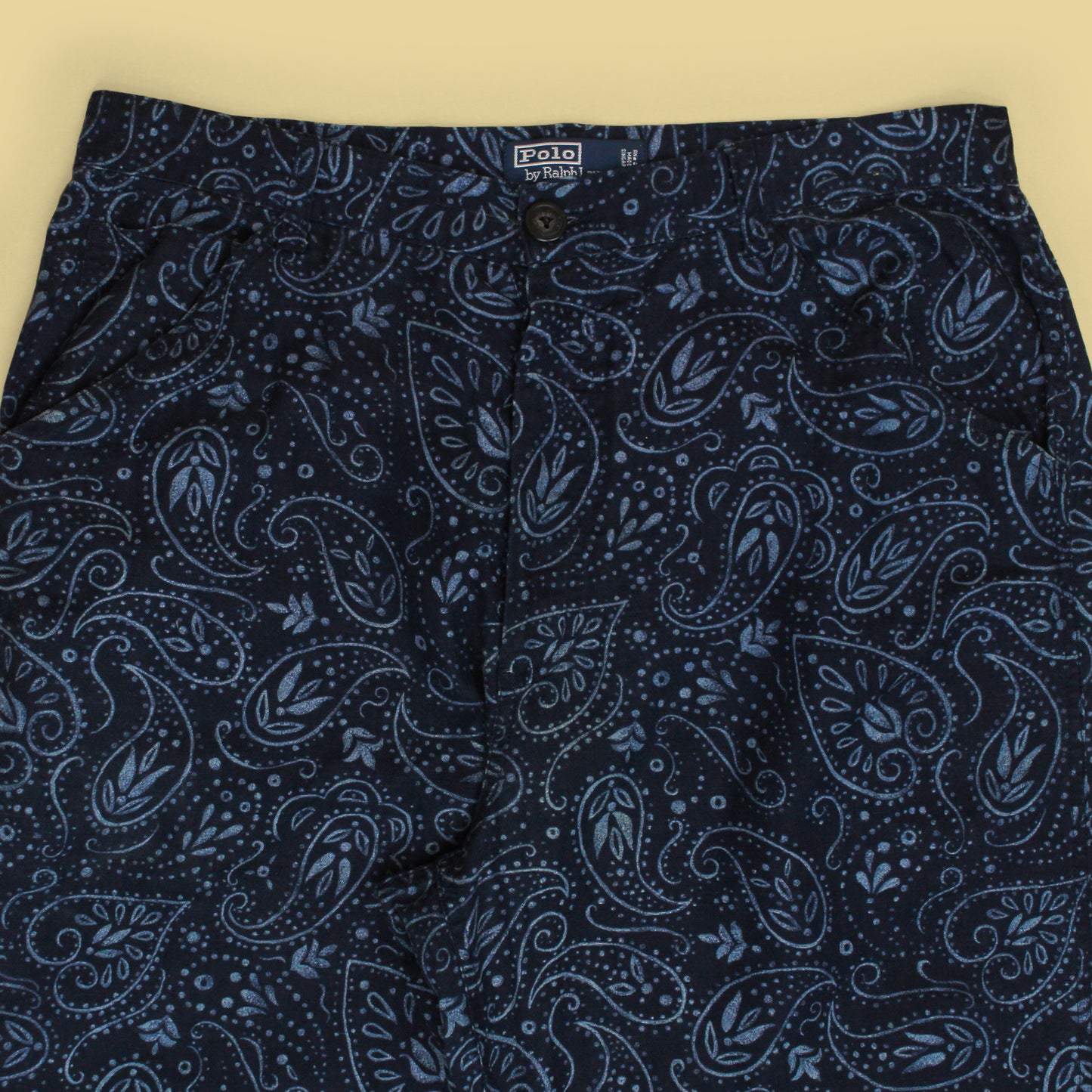 Vintage Polo Ralph Lauren Paisley Print Cotton Linen Utility Pants
