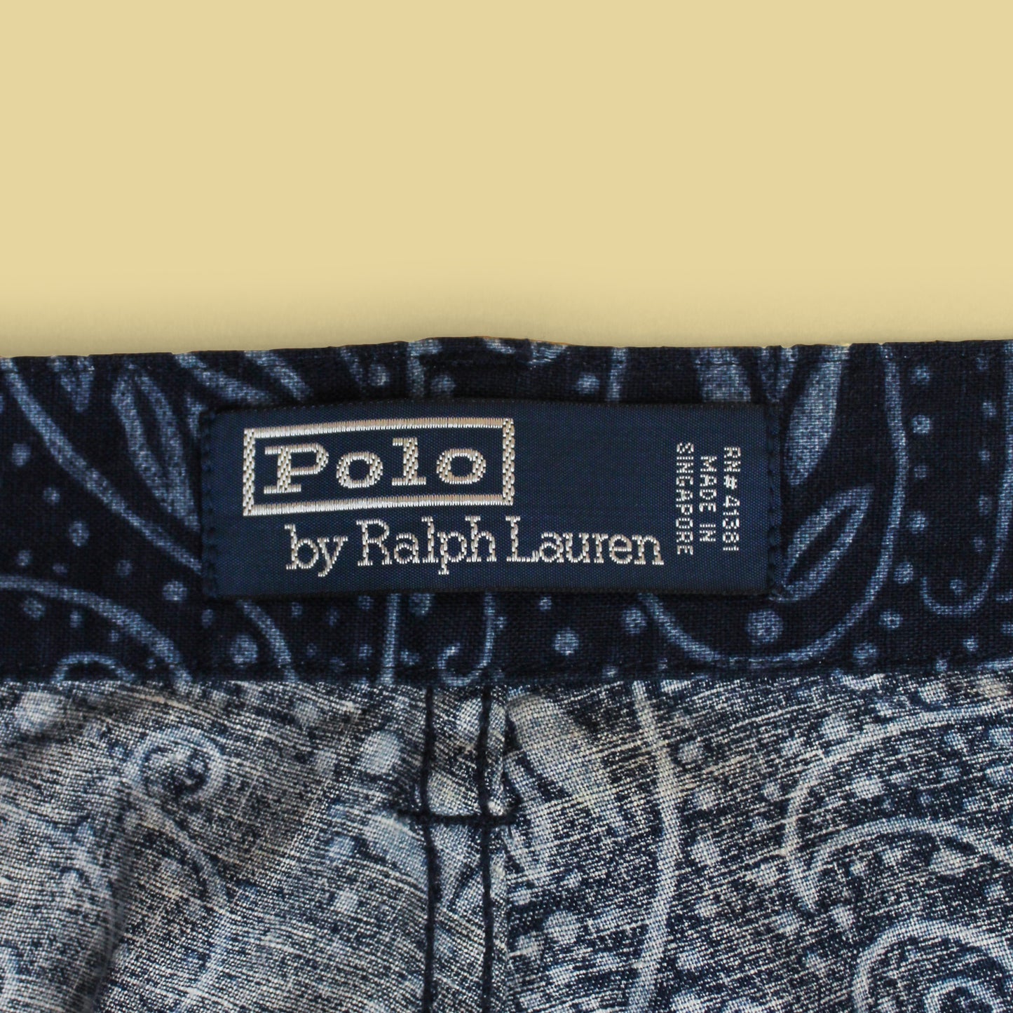 Vintage Polo Ralph Lauren Paisley Print Cotton Linen Utility Pants