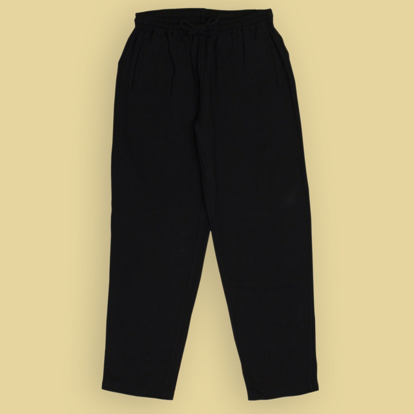Kardo Herringbone Cotton Drawstring Waist Easy Pants