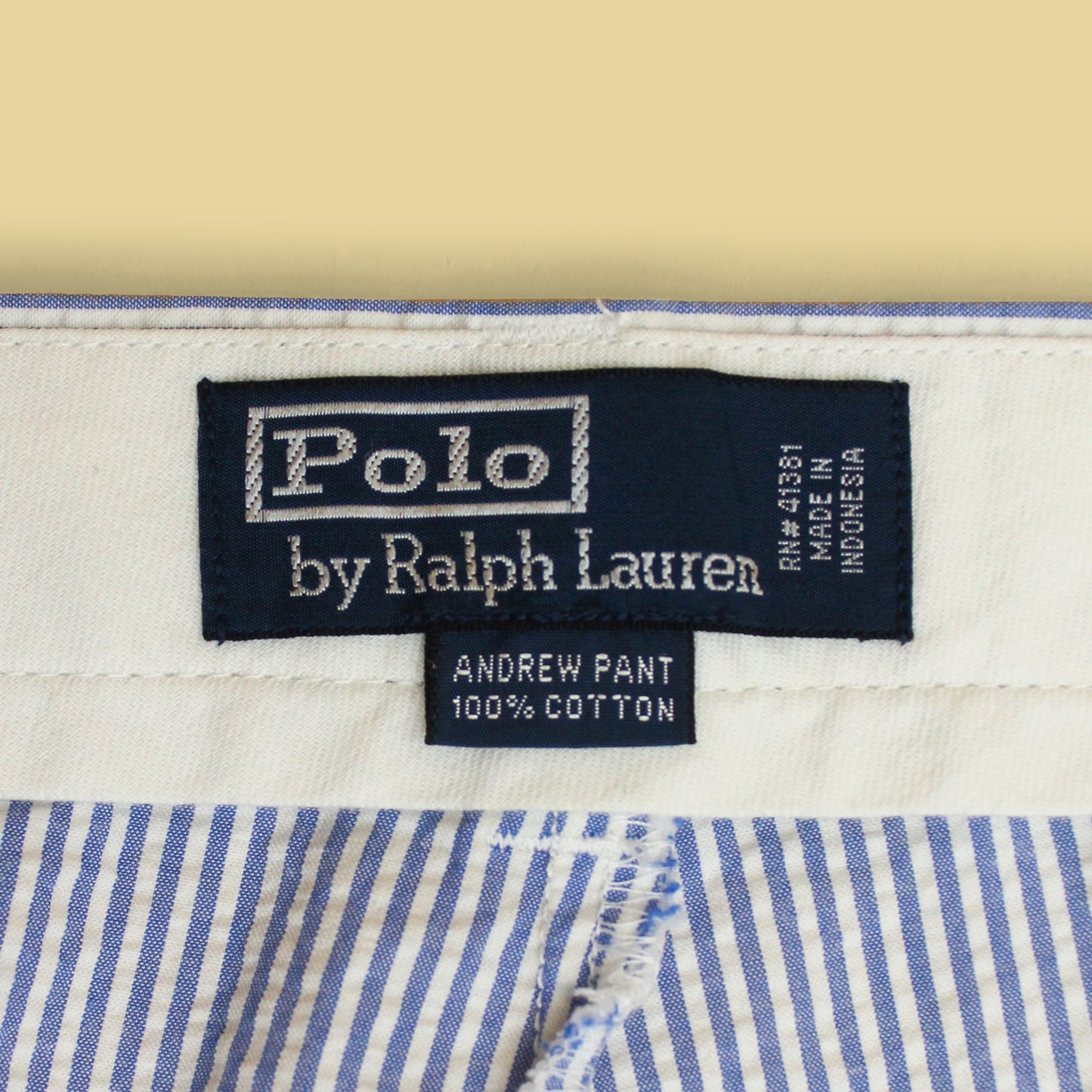 Vintage Polo Ralph Lauren Seersucker Andrew Pants