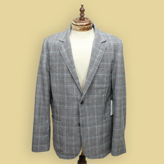 Corridor Glencheck Wool Flannel Lined Blazer