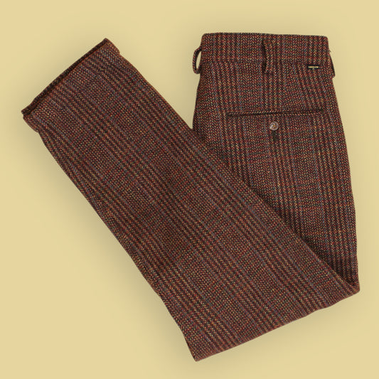 OrSlow Check Wool Tweed Pleated Billy Jean Trousers